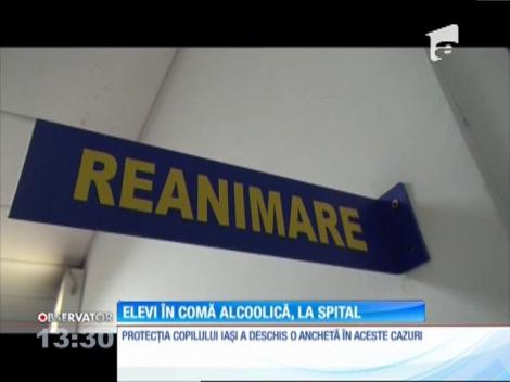Doi elevi au ajuns la spitalul din Iași în comă alcoolică