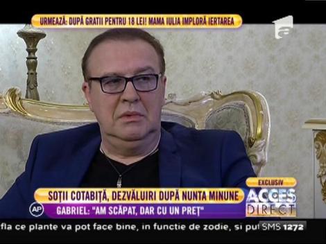 Gabriel Cotabiţă: ”În general am umblat cu femei mai tinere decât mine”