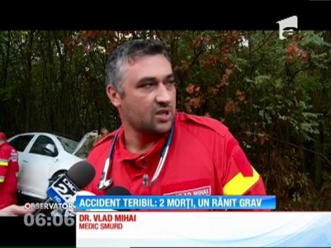 Doi morţi şi un rănit grav. Este bilanţul unui accident teribil petrecut pe un drum naţional din judeţul Constanţa. Ploua cu găleata, iar şoferul vinovat a scăpat volanul de sub control