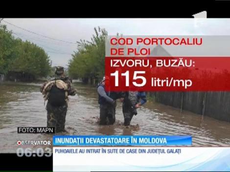 Inundaţii devastatoare în Moldova