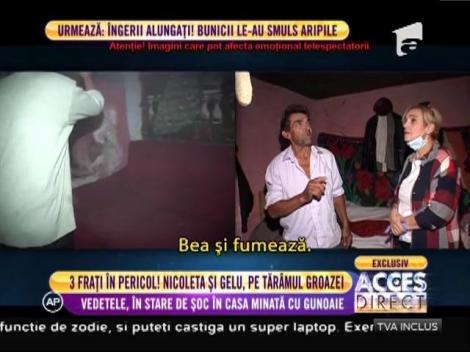 Trei frați în pericol. Nicoleta Voica și Gelu Voicu, o zi de coșmar într-o casă plină de gunoaie