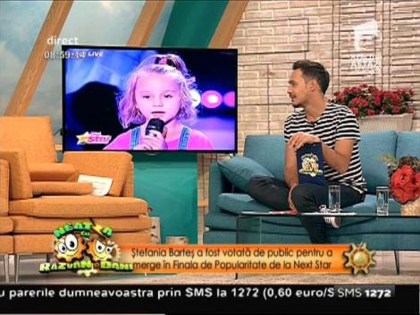Până să-și facă buletin, Ştefania Barteş merge în Finala de Popularitate de la ”Next Star”!