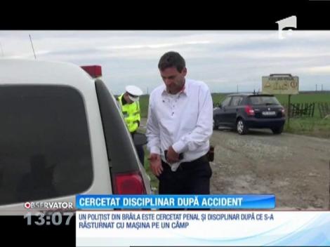 Poliţist cercetat disciplinar după un accident rutier