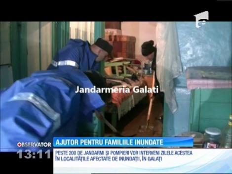 Ajutor pentru familiile inundate din judeţul Galaţi