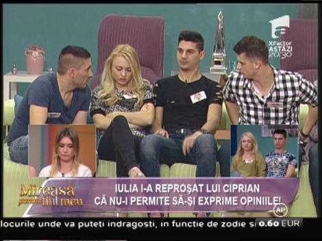 Ciprian, despre iubita lui: ”Nu-mi convine că Iulia îi apără pe alții, dar pe mine nu!”