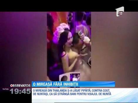O mireasă fără inhibiții. S-a lăsat pipăită de nuntași, contra cost