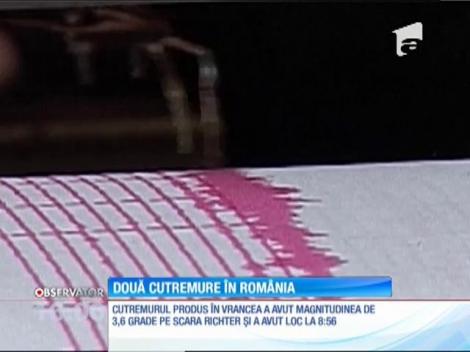 Două cutremure au lovit România