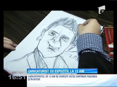 Lucian, un caricaturist cu expoziţii la numai 12 ani
