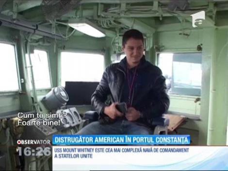 Unul dintre cele mai mari distrugatoare ale marinei americane a sosit în portul Constanţa