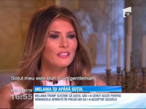 Melania Trump sare în apărarea soţului