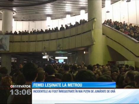Circulaţia a fost oprită la metroul din Capitală. Trei femei au leşinat în decurs de mai puţin de jumătate de oră