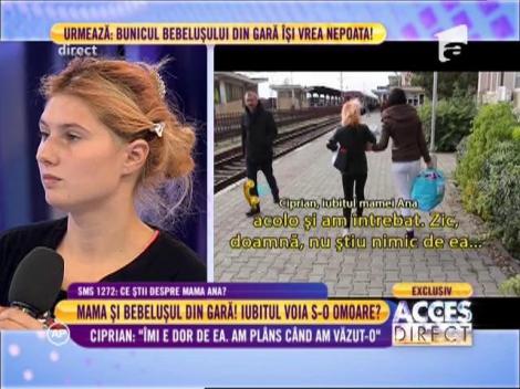 Ciprian, iubitul femeii cu bebeluşul din gară: "Îmi e dor de ea. Am plâns când am văzut-o!"