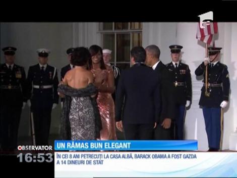 Michelle Obama, sub ochii întregii Americi! Ce rochie a purtat Prima Doamnă la ultima cină de stat în calitate de gazdă!