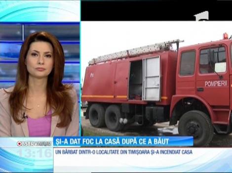 Timişoara: Un bărbat şi-a dat foc la casă