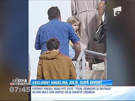 Angelina Jolie, prima fotografie după divorţ