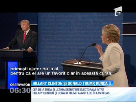 Hillary Clinton şi Donald Trump, ultima dezbatere electorală. Candidaţii nu şi-au mai dat mâna la finalul discuţiilor!