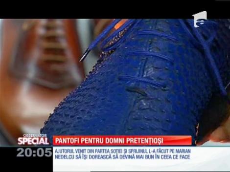 SPECIAL! Pantofi din piele exotică pentru domni pretenţioşi