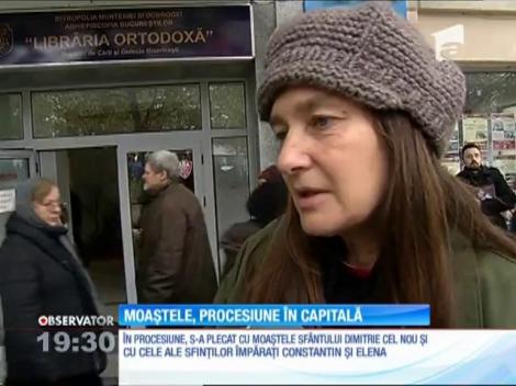 Mii de enoriaşi au venit astăzi din toată ţara la Catedrala Patriarhală pentru a participa la procesiunea Calea Sfinţilor