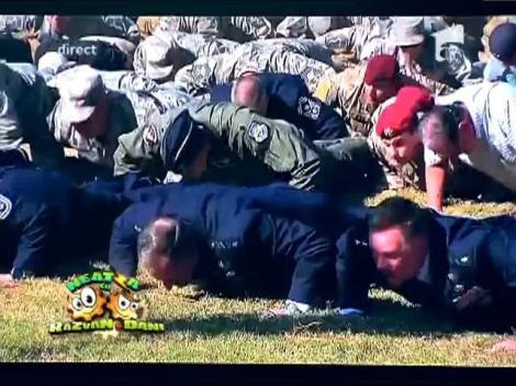 Smiley news: Au făcut flotări în memoria eroilor căzuţi în război