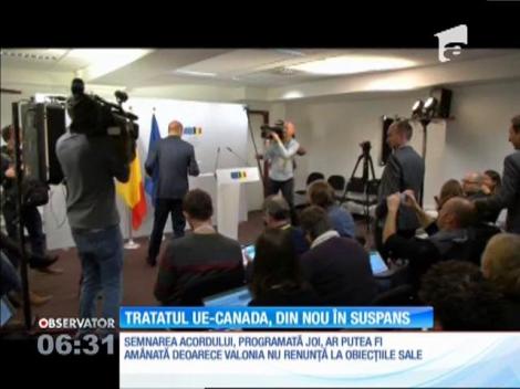 Semnarea tratatului de liber-schimb dintre UE şi Canada, din nou în suspans