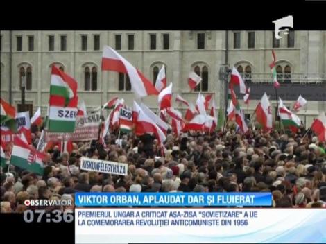 Discursul premierului Viktor Orban, aplaudat şi huiduit la comemorarea a 60 de ani de la revoluţia anticomunistă din Ungaria