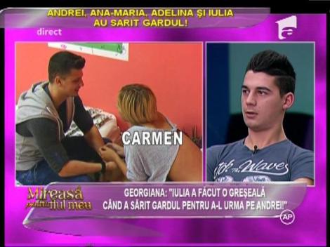 Georgiana de la "Mireasă pentru fiul meu": "Iulia a făcut o greşeală când a sărit gardul pentru a-l urma pe Andrei!"