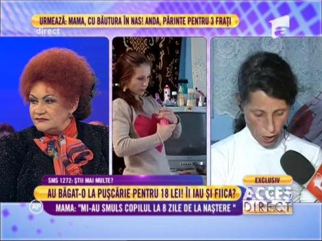 Iulia Suciu, tânăra întemniţată pentru 18 lei: "Mi-au smuls copilul la 8 zile de la naştere"