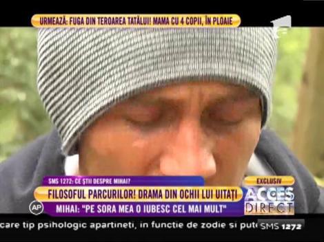 Mihai, tânărul care rătăceşte prin parcuri: "Îmi ajunge atâta suferință"