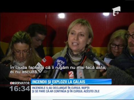 Incendii și explozii în tabăra improvizată de la Calais