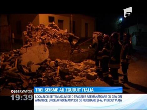 Trei seisme au zguduit Italia