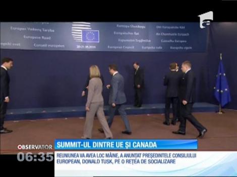Summit-ul dintre Uniunea Europeană şi Canada va avea loc duminică