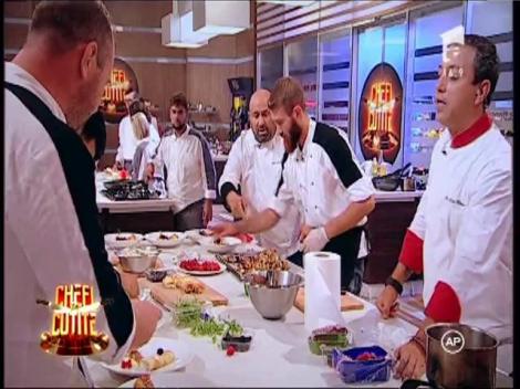 Filip aruncă mazărea din preparatul lui chef Cătălin Scărlătescu