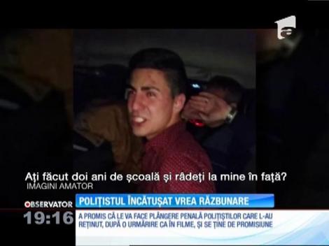 Poliţistul oprit în trafic de colegi vrea să facă plângere penală agenţilor care l-au încătuşat