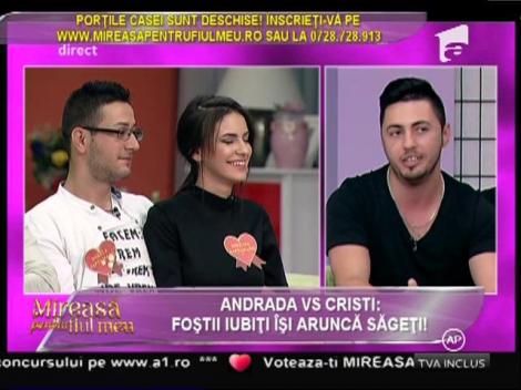 Foştii iubiţi, Andrada şi Cristi, şi-au aruncat săgeţi! „Am fost într-un mall, am luat un inel și am cerut-o de nevastă. A spus NUUU!”