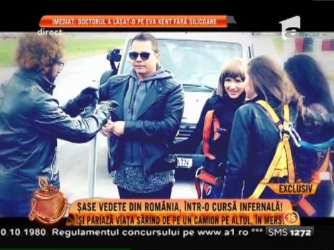 Șase vedete din România îș pariază viața sărind de pe un camion pe altul, în mers!
