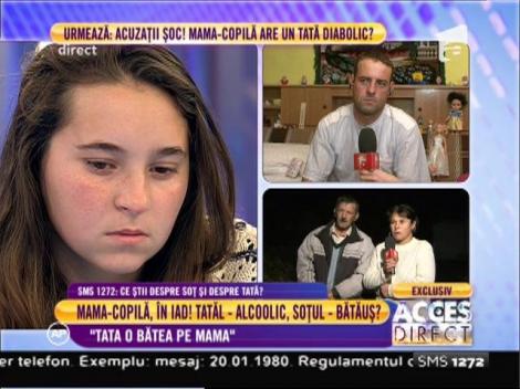 Mădălina Caplat, mama-copiliţă bătută de soţ: "Tata o bătea pe mama. Era beat în fiecare seară şi nu puteam să învăţ"