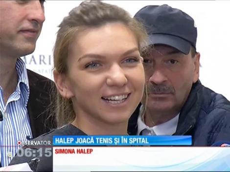 Simona Halep nu lasă din mână racheta de tenis nici măcar atunci când merge la doctor