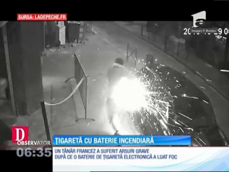 Un tânăr francez s-a ales cu arsuri de gradul II din cauza pasiunii sale pentru ţigareta electronică