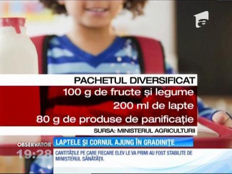 Programul "Laptele şi cornul" se mută la grădiniţă