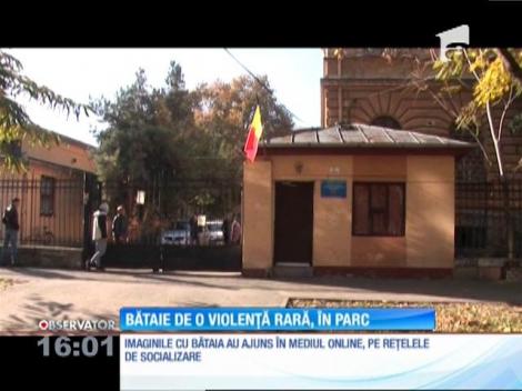Două gemene, filmate cum îşi lovesc cu pumnii şi cu picioarele o amică, într-un parc din Timişoara