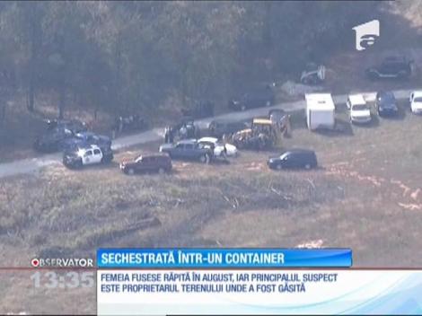 Femeie răpită și ascunsă într-un container din metal