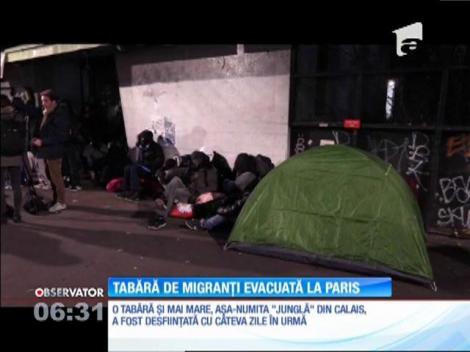 Aproape patru mii de imigranţi ilegali, evacuaţi dintr-o tabără improvizată de la Paris