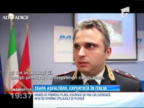 Ţeapa asfaltării, exportată în Italia