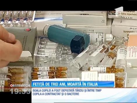 O fetiță de trei ani ai unor români din Italia a murit de varicelă