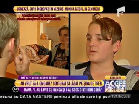 Imagini șocante! Copil bătut, lăsat în agonie și fără dinți în gură. Mai mulți copii l-au strangulat și l-au lovit cu ranga