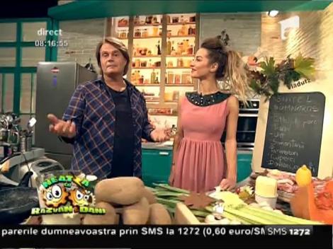 ”Șinițel somnoros” cu garnitură de praz foarte dulce și aromat