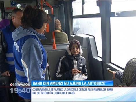 RATB dă amenzi aproape degeaba. Banii nu ajung la autobuze