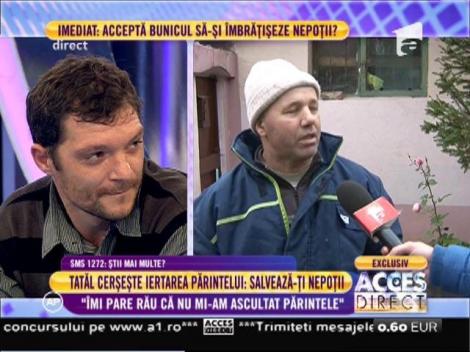 Bunicul copiilor din rulotă: "Nu pot să primesc în curte pe cineva care a făcut puşcărie!"