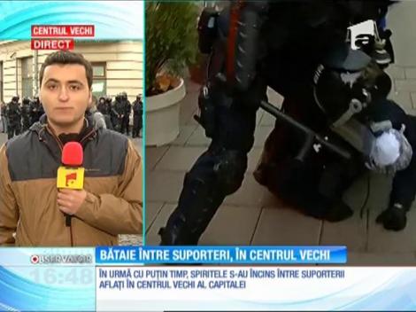 Bătaie între suporterii aflați în Centrul Vechi