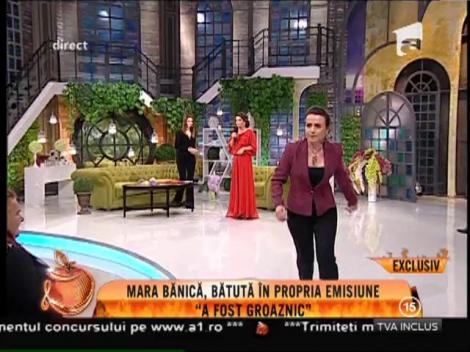 Momente de panică în direct. Mara Bănică, bătută în propria emisiune